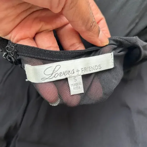 🥶 Lovers and Friends Black Wildfire Mini Dress Size Small - Picture 8 of 10